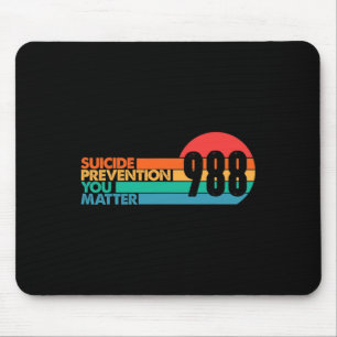 988 Suicide Prevention Lifeline 988 Awareness 988 Mouse Pad