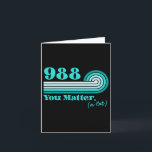 988 Suicide Prevention Mental Health Awareness Ret Card<br><div class="desc">988 Suicide Prevention Mental Health Awareness Retro Teal 1</div>