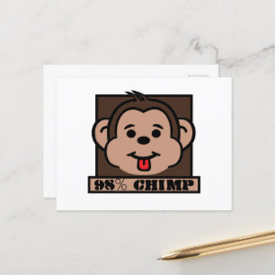 98% Chimp, Chimpanzee Postcard