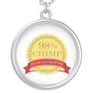 98% Chimp - Naturally Selected Silver Plated Necklace