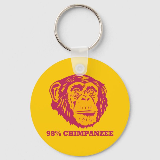 98% Chimpanzee Keychain (Front)