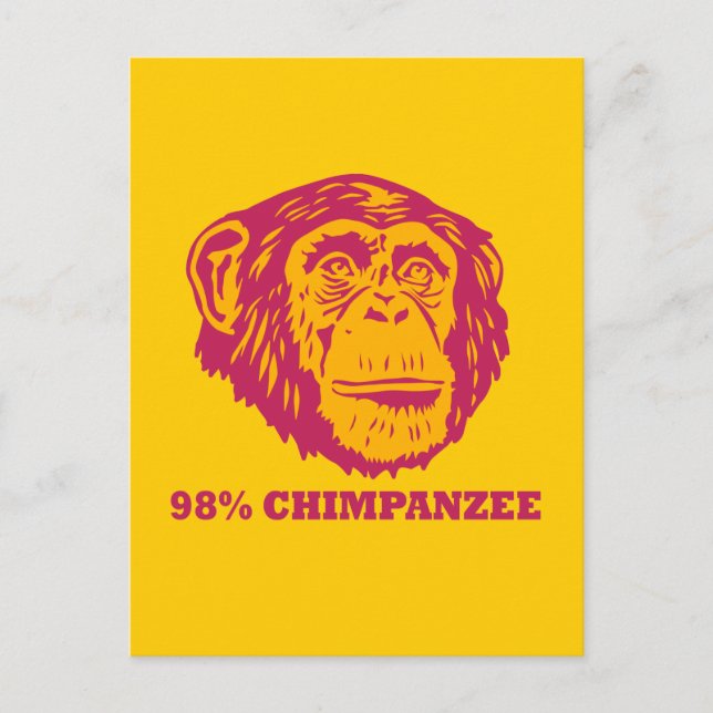 98% Chimpanzee Postcard (Front)