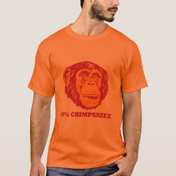 98% Chimpanzee T-shirt by jamierushad at Zazzle