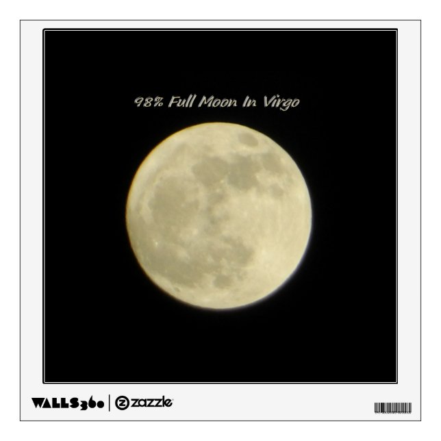 98% Full Moon In Virgo Wall Decal (Front)