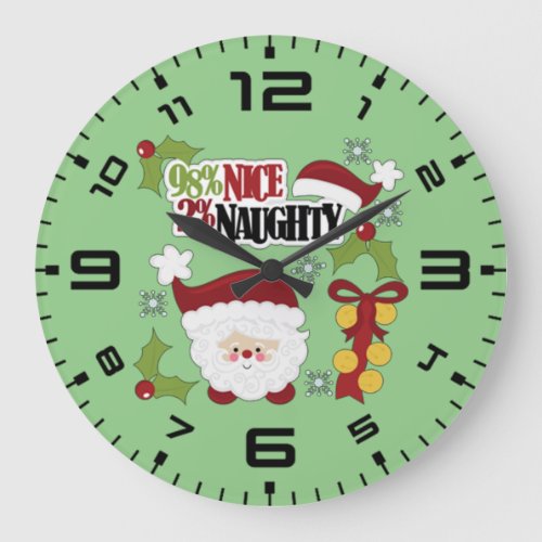 98 Nice 2 Naughty Large Clock