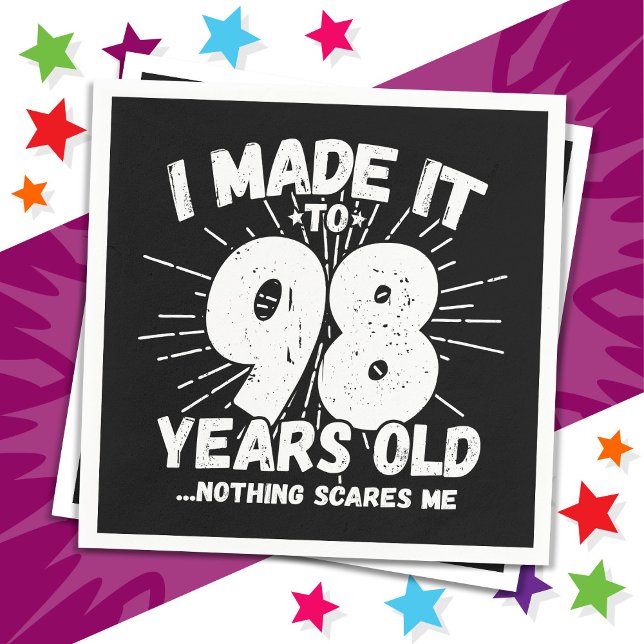 98 Year Old Sarcastic Meme Funny 98th Birthday Napkins (Creator Uploaded)