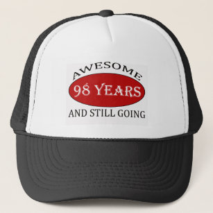 98 years old birthday designs trucker hat