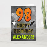 [ Thumbnail: 98th Birthday: Eerie Halloween Theme + Custom Name Card ]
