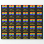 [ Thumbnail: 98th Birthday: Fun, Colorful Rainbow Inspired # 98 Wrapping Paper ]