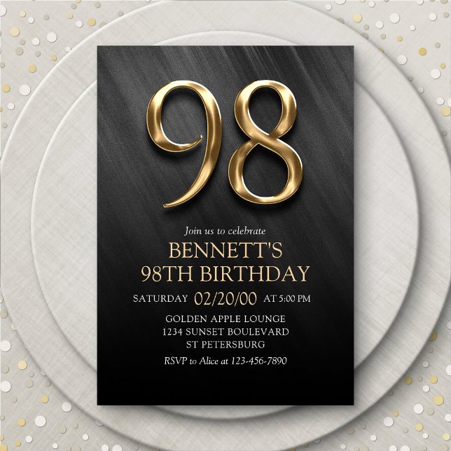 98th Birthday Invitation (Creator Uploaded)