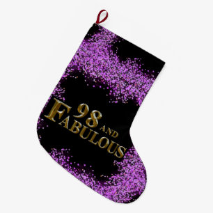 98th Birthday  Large Christmas Stocking