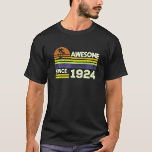 98th Birthday Men Women Awesome Since 1924 98 Year T-Shirt