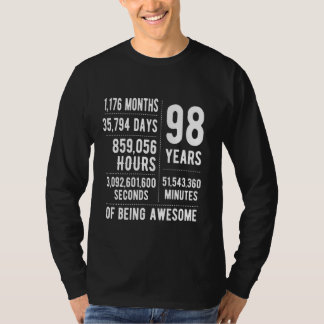 98th Birthday Men Women Funny 98 Years Old T-Shirt