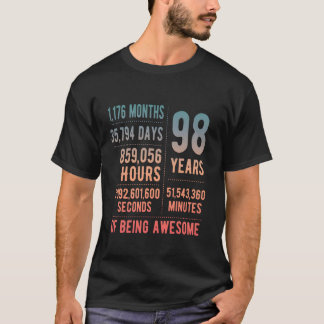 98th Birthday Men Women Funny 98 Years Old T-Shirt