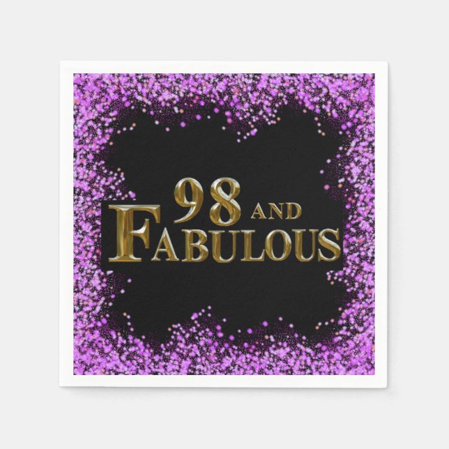 98th Birthday  Napkins (Front)