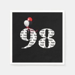 98th Birthday party balloons Napkins