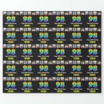 [ Thumbnail: 98th Birthday: Rainbow “98“; Custom Photos & Name Wrapping Paper ]