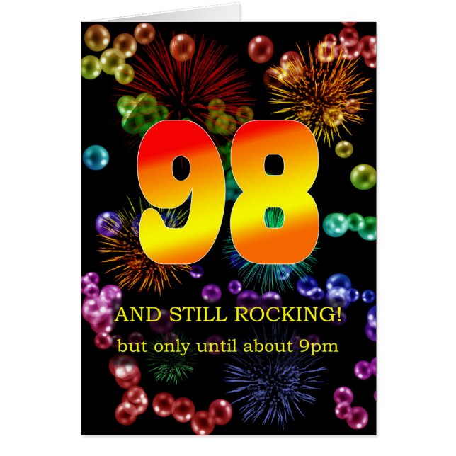 98th Birthday Still Rocking Cards (Front)