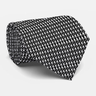 992614 BLACK WHITE SKULL CROSSBONES PIRATE GANG PA NECK TIE