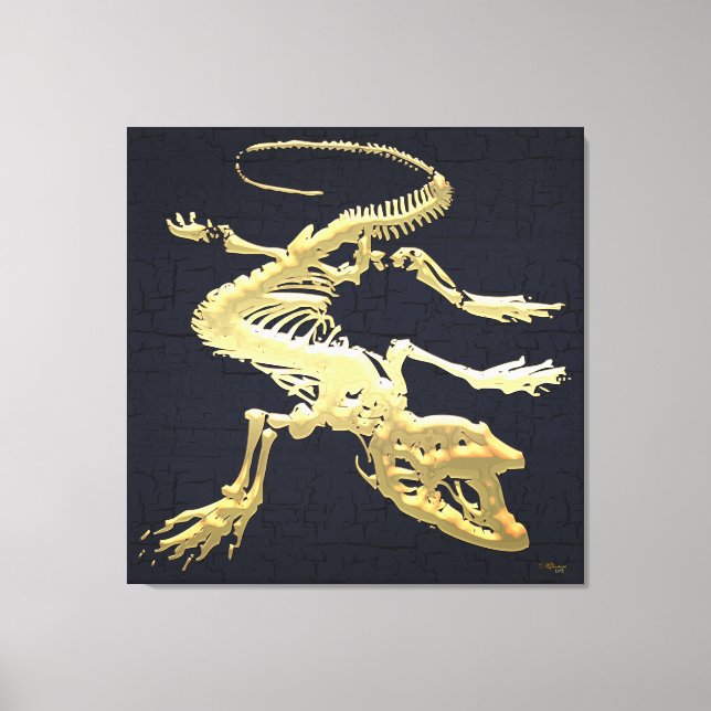 999.9: Komodo Dragon Skeleton Canvas Print (Front)