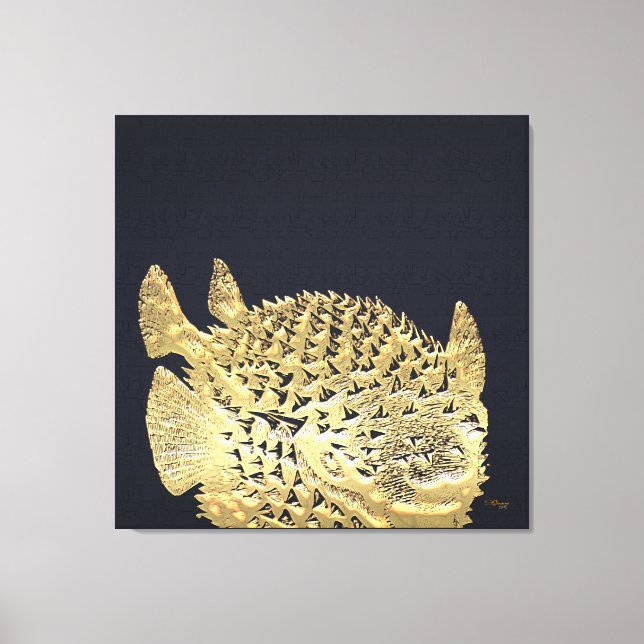 999.9: Puffer fish Canvas Print (Front)