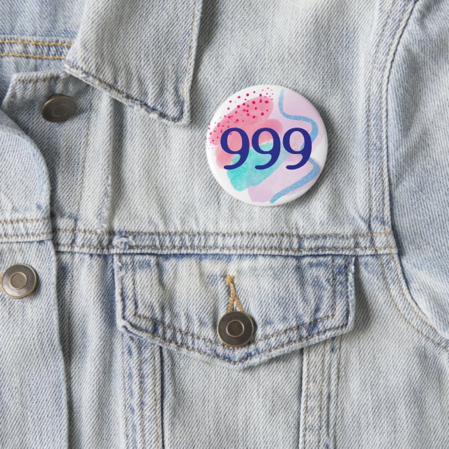 999 Angel Number Spiritual Rebirth Manifestation Button (In Situ)