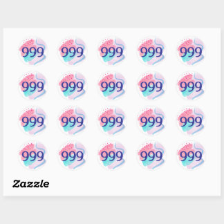 999 Angel Number Spiritual Rebirth Manifestation Classic Round Sticker