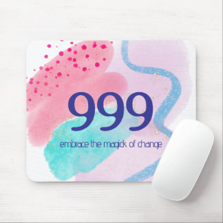 999 Angel Number Spiritual Rebirth Manifestation Mouse Pad