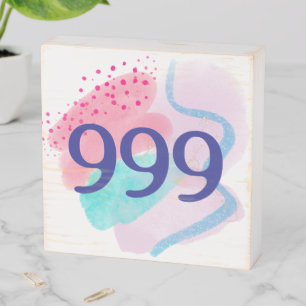 999 Angel Number Spiritual Rebirth Manifestation Wooden Box Sign