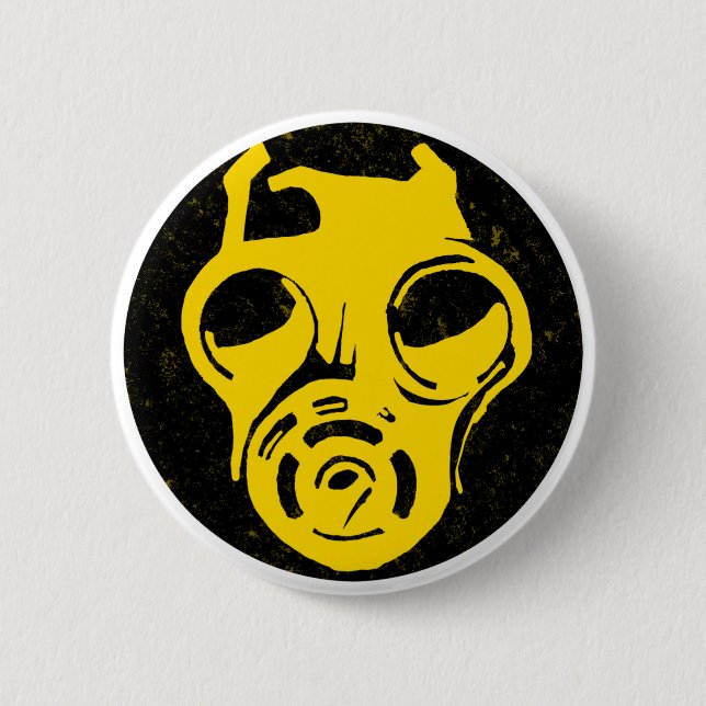 999 Gas Mask Design Button (Front)