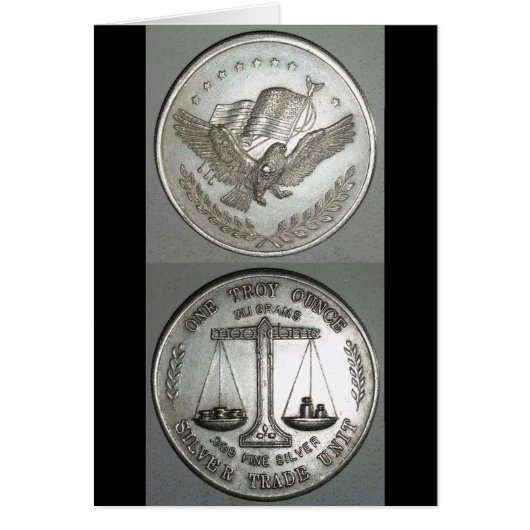 .999 One Troy Ounce Silver Front and Back Cards (Front)