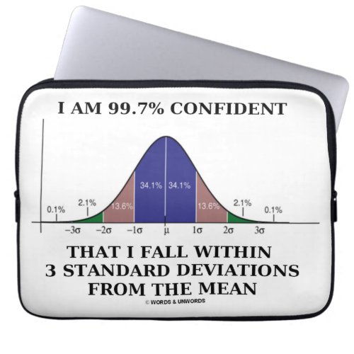 997 Confident Within 3 Standard Deviations Mean Laptop Sleeve