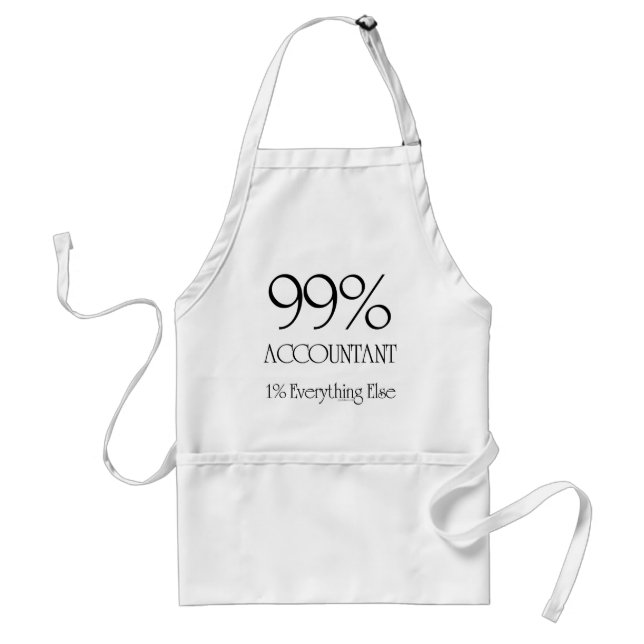 99% Accountant Adult Apron (Front)
