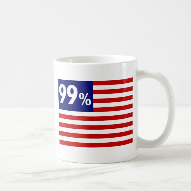99 % American Flag - Occupy Wall Street Coffee Mug (Right)