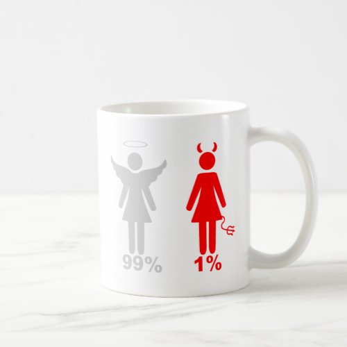 99 Angel 1 Devil Woman Coffee Mug