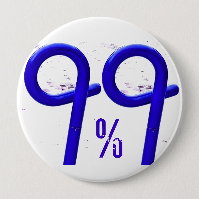 99% BLUE PINBACK BUTTON (Front)
