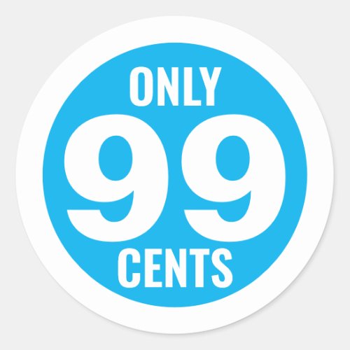 99 Cents Classic Round Sticker