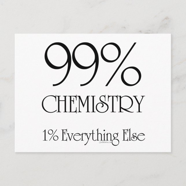 99% Chemistry Postcard (Front)