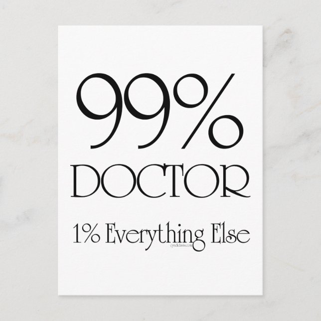 99% Doctor Postcard (Front)