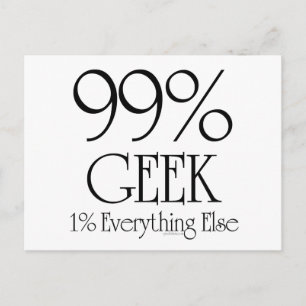 99% Geek Postcard