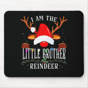 99 I Am The Little Brother Reindeer Christmas Fami Mouse Pad