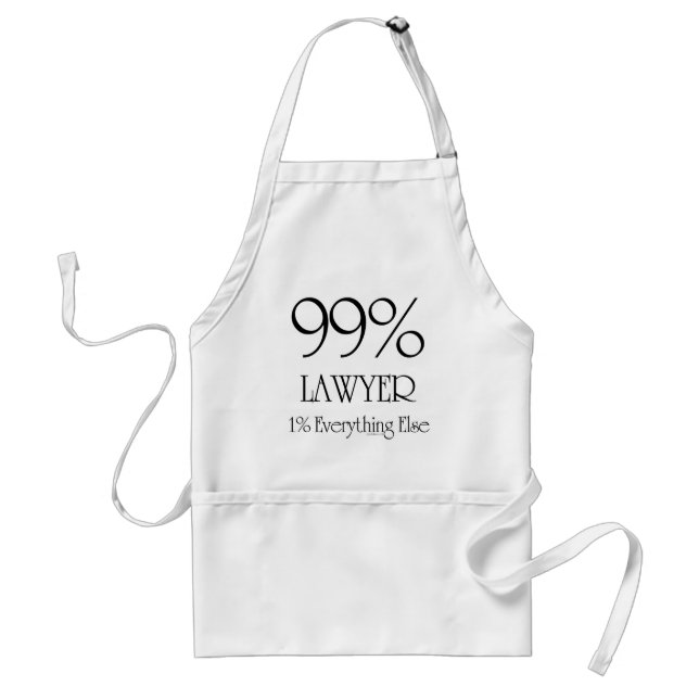 99% Lawyer Adult Apron (Front)