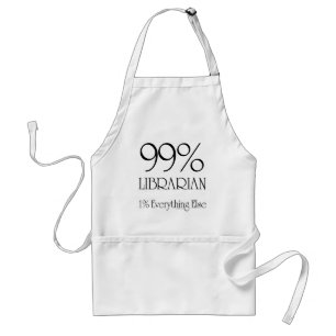 99% Librarian Adult Apron