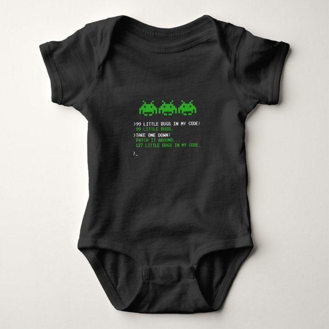 99 Little Bugs In The Code Software Engineer Baby Bodysuit (Front)