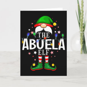 99 Matching Christmas Elf Family Pjs - Abuela Elf Card