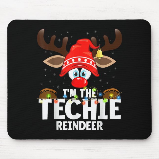 99 Matching Christmas Reindeer - I'm The Techie -  Mouse Pad (Front)