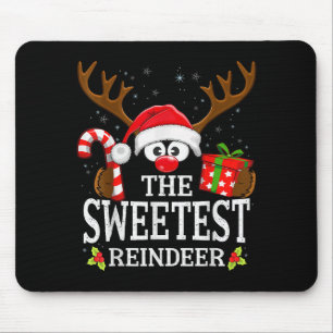 99 Matching Christmas Reindeer Squad - Black Chris Mouse Pad