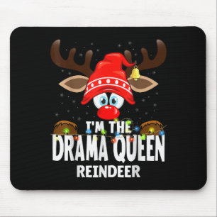 99 Matching Christmas Reindeer - Uni Adult, Black, Mouse Pad