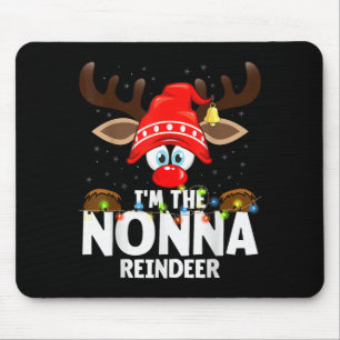 99 Matching Christmas Reindeer - Uni-adults, Black Mouse Pad