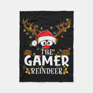 99 Matching Christmas The Gamer Reindeer Pajama Fleece Blanket